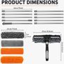 4.5M Window Cleaning Equipment, Window Squeegee Cleaner Kit with Extendable Pole, 2 in 1 Telescopic Long Cleaning Pole with Squeegee, 5 Microfiber Scrubber Pad for Home, Shower Glass, Car Image 2