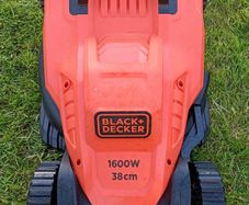 ELECTRIC LAWNMOWER - Black and Decker, 38cm, 1600W Lawnmower with Ergonomic Handles