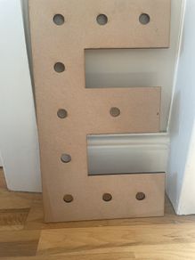 Wooden letter E