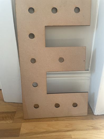 Wooden letter E