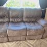 EZ Living Grey Suede Recliner Sofas Image 3