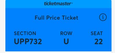 bon Jovi single seated ticket