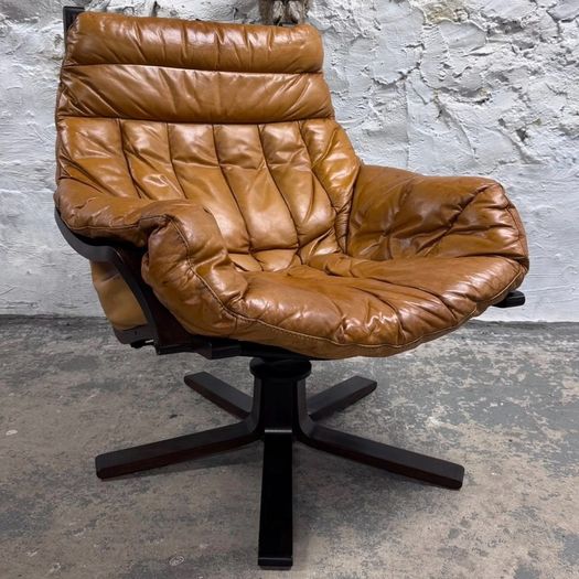 1960s Gerald Easden Lounge Chair In Sumptuous Cognac Leather