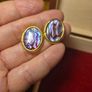 Vintage Purple Lavender Earrings Image 4