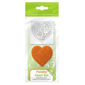 Tonic Rococco Die & Stamp sets - PAISLEY Heart