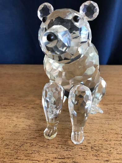 Vintage 24% Lead Crystal Sitting Bear