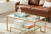 Coffee table Gold Glass  FREE DELIVERY