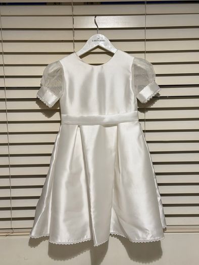 Caroline dress white small with organza sleeve