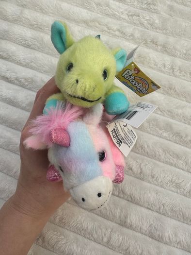 Russ Petooties Pets Rainbow Unicorn and Dragon Plush approx. 5 Please see photos