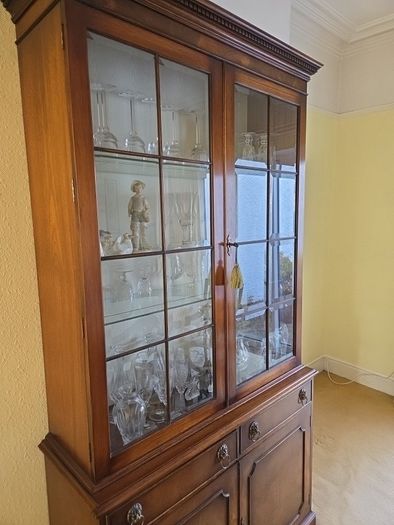 Mahogany glass cabinet
