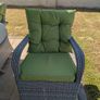 4 Seat Rattan Garden Dining Set. 1.2m Table Cushions and Parasol Image 5