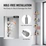 Shower Corner Caddy Tension Pole, 56" to 114" High, Multi-Functional Shower Tension Pole with Strong Load-Bearing Tray Image 4