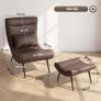 Modern Accent Chair with Footstool With 64cm Wide Seat Image 2