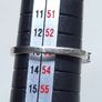 Vintage 9ct White Gold Blue & Clear Stone Eternity Ring  Size 53 Image 8