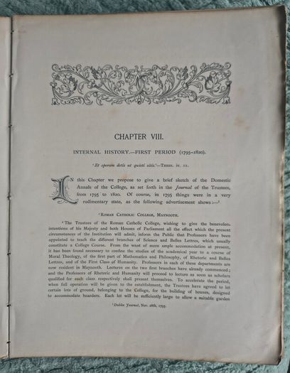 Antique Book - Maynooth College, Its Centenary History 1895