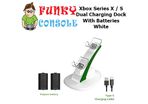 Xbox Series X / S Twin Charging Dock Charge Station Rechargeable Battery Packs White