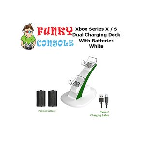 Xbox Series X / S Twin Charging Dock Charge Station Rechargeable Battery Packs White