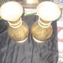A Pair of Old Large Heavy Brass Vases Image 2