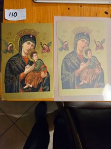 Devotional cards of Our Lady of Perpetual Help (also known as Our Lady of Perpetual Succour) x 110 in total.