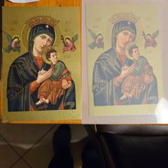 Devotional cards of Our Lady of Perpetual Help (also known as Our Lady of Perpetual Succour) x 110 in total.