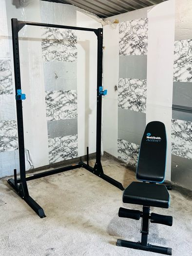 Squat Rack Adjustable Weight Bench