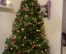 Beautiful realistic 7.5ft Christmas tree