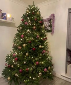 Beautiful realistic 7.5ft Christmas tree