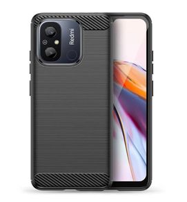 Shockproof Case For Xiaomi Redmi 12C Carbon Fibre Effect Back Cover