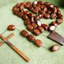 Vintage (extremely long) Wood Wall Rosary 65 inch Oversized Beads Mid Century Religious Decor Rosary Image 8