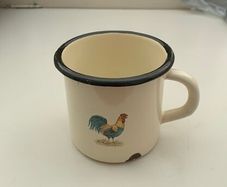 Vintage Enamelled Metal Mug