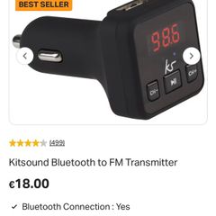 Bluetooth to FM transmitter