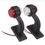 x2pcs 12/24V Flexible LED White/Red Side Marker Lamp Trailer Indicator Brake Tail Light Taillights For Vehicles Heavy Duty Lorry Autotruck Image 2
