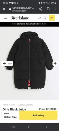 juicy coture Longline Puffa Jacket