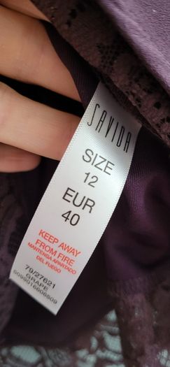 SAVIDA burgundy lace detail cami Sz 12 UK - Bnwt Rrp 30
