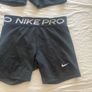 Black Nike pro girls shorts Image 5