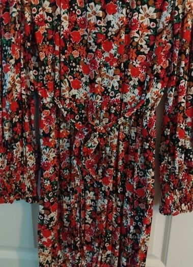 Floral full length Dress size 12 with sleeves