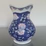 Ceramic Floral Jug Pitcher Blue Pink White Image 3