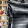 dress street one navy & white striped dress size 38(12) Image 4