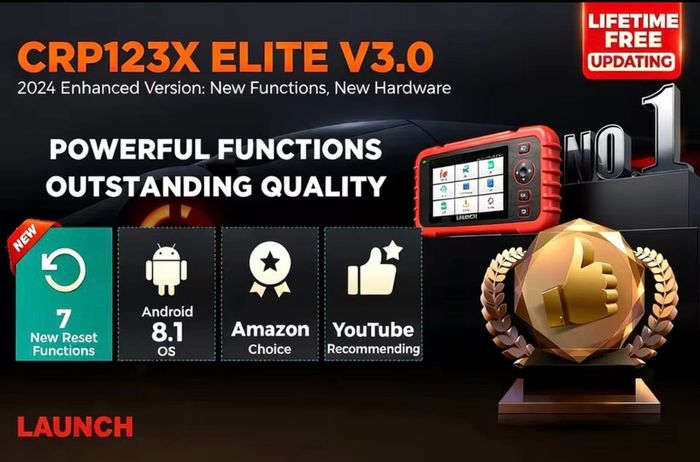 New 2026 LAUNCH OBD2 Scanner CRP123x, Touchscreen Car Diagnostic Tool, Oil/EPB/SAS/TPMS/BMS/Throttle/DPF Reset,Injector Coding, ABS SRS Transmission Code Reader, Lifetime Free Updates