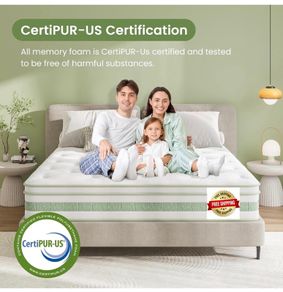 King Size Mattress 5FT, 10 Inch Gel Memory Foam Pocket Sprung Hybrid Mattress, 7-Zone Orthopedic & Motion Isolation, Medium Firm, 150x200x25cm