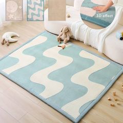 Cloudsoft baby play mat 200x150x2.5cm, curved children's room rug memory foam  baby crawling mat with non slip underside children's play mat/tatami mat