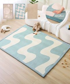 Cloudsoft baby play mat 200x150x2.5cm, curved children's room rug memory foam  baby crawling mat with non slip underside children's play mat/tatami mat