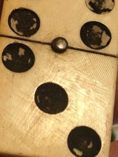Circa 1900 Bone and Ebonised Domino Set