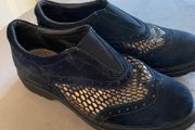 Marco Moreo Slip On Navy Suede Shoes - Size 39.5