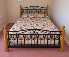 4 foot 6 double bed with base and mattress