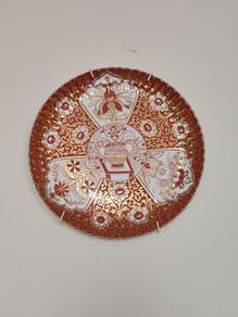 Antique 142 years old hand painted plate Copeland , England 1883