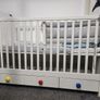 IKEA GONATT Convertible Cot / Toddler Bed with Drawers + Mattress Image 3