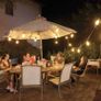 Outdoor String Lights Mains Powered 60FT, Festoon Light Waterproof with 30+1 LED Plastic Bulbs, ST38 Hanging Lighting for Outside Patio Cafe Indoor Party 2700K Warm White Image 5