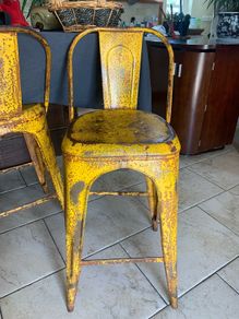SIX 1930's Genuine Tolix Bar Stools.
