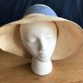 Cream with Blue Band Hat Image 3